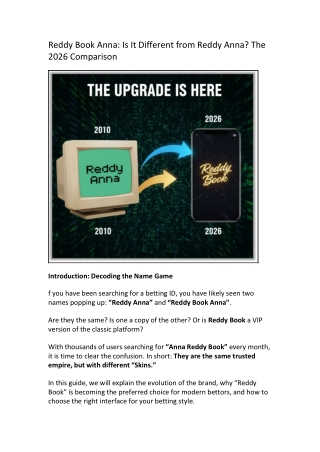 Reddy Book Anna Is It Different from Reddy Anna The 2026 Comparison