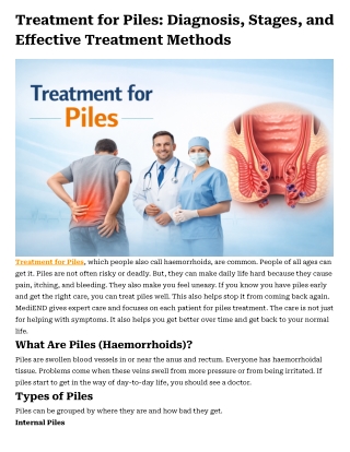 Treatment for Piles_ Diagnosis, Stages, and Effective Treatment Methods