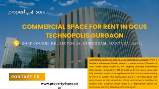 Ocus Technopolis Gurgaon Brings Smart Offices on Golf Course Road