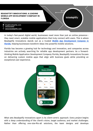 Trusted Mobile Application Development Company Florida