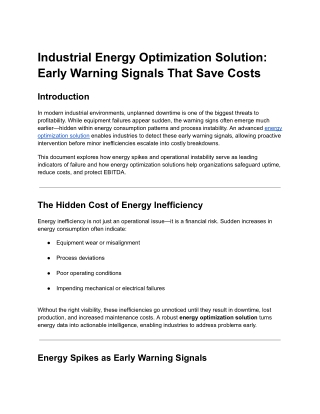 Industrial Energy Optimization Solution_ Early Warning Signals That Save Costs
