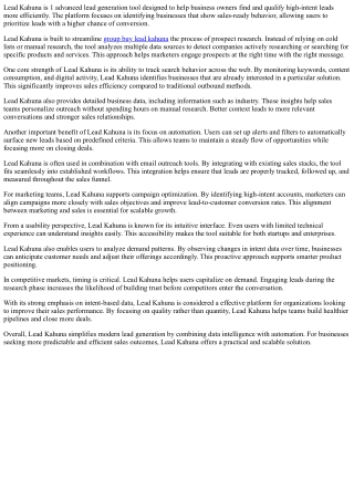 leadkahuna group buy