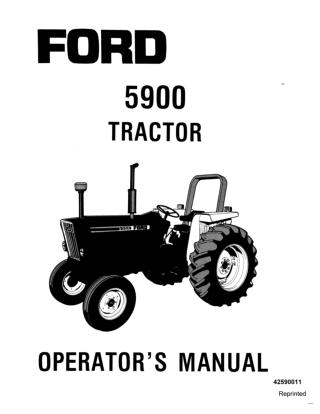 Ford 5900 Tractor Operator’s Manual Instant Download (Publication No.42590011)