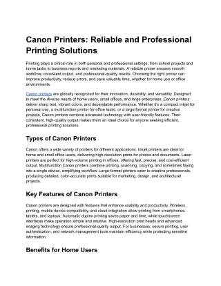 Canon Printers