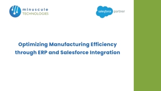 Optimizing Manufacturing Efficiency through ERP and Salesforce Integration