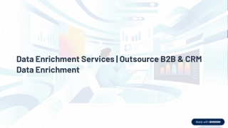 Data Enrichment Services Outsource B2B & CRM Data Enrichment