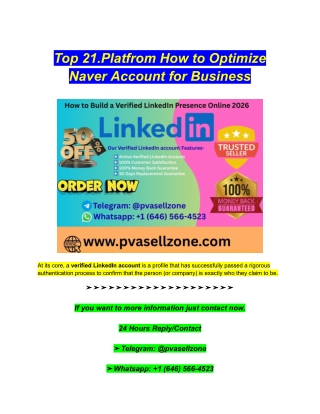 Top 21.Platfrom How to Optimize Naver Account for Business