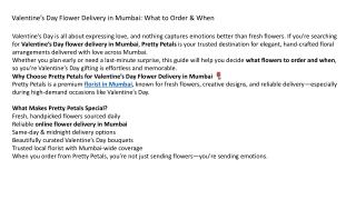 Valentine’s Day Flower Delivery in Mumbai