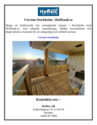 Uterum Stockholm  Hoffenab.se