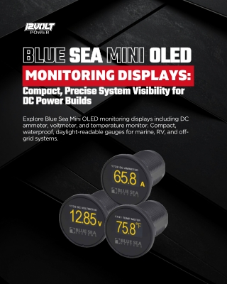 Blue Sea Mini OLED Monitoring Displays Compact, Precise System Visibility for DC Power Builds