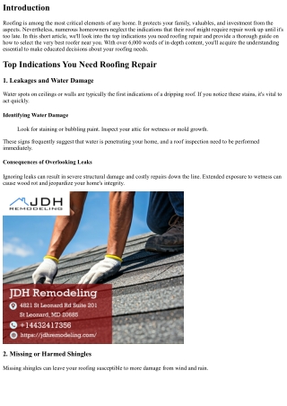 Top Indications You Required Roof Repair: How to Pick the very best Roofer Near 