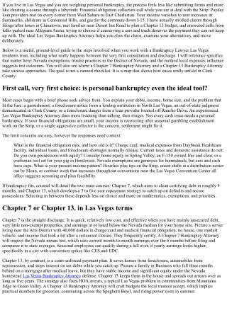 Step-by-Step: Filing with a Bankruptcy Legal Representative in Las Vegas