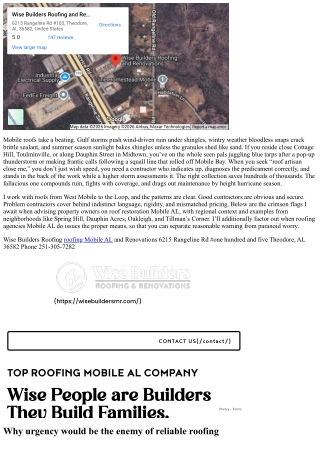 Roofer Near Me: Red Flags to Avoid When Booking Roof Repair in Mobile AL