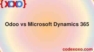 Odoo vs Microsoft Dynamics 365