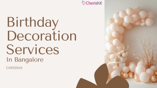 Birthday Decoration Services in Bangalore.