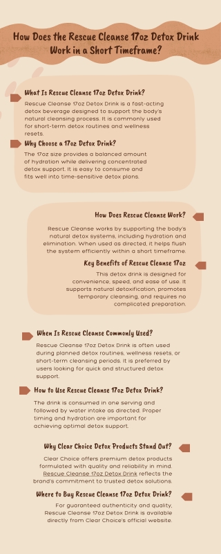 What Does the Rescue Cleanse 17oz Detox Drink Actually Do?