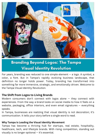 Branding Beyond Logos: The Tampa Visual Identity Revolution