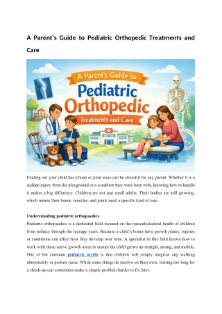 A Parent’s Guide to Pediatric Orthopedic Care & Treatments