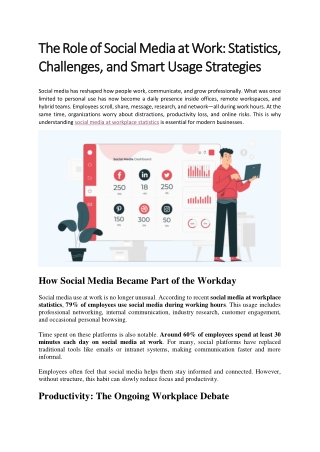 The Role of Social Media at Work