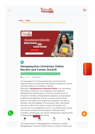 Mangalayatan University Online Review: Programs, Flexibility and Career Growth