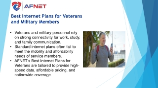 Cheap Internet Service for Veterans with Nationwise Coverage | AFNET