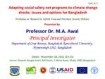 Adapting social safety net programs to climate change shocks: issues and options for Bangladesh