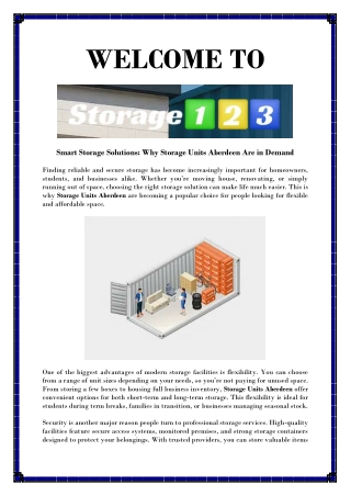 Storage Units for Rent in Aberdeen