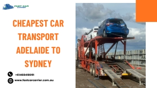cheapest car transport adelaide to sydney