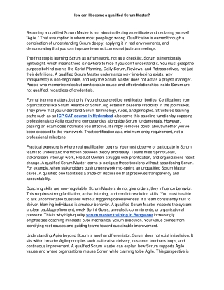 How can I become a qualified Scrum Master_