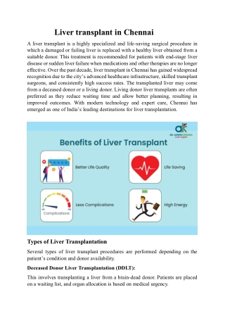 Liver transplant in Chennai
