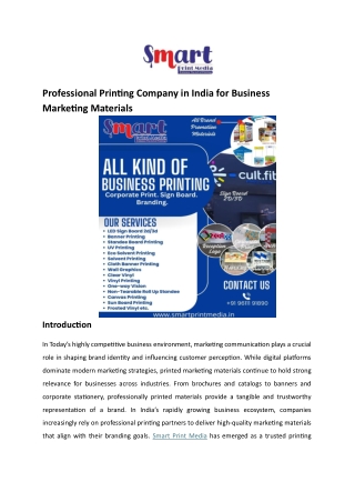 Professional Printing Company in India for Business Marketing Materials 5.2
