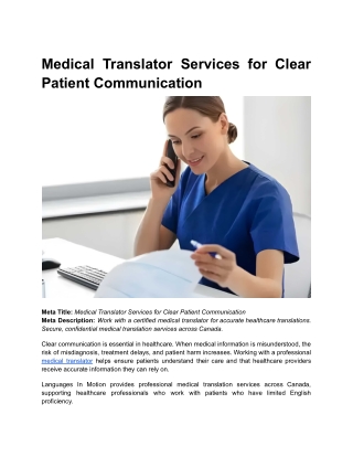 BLOG 1 _ Medical Translator Services for Clear Patient Communication