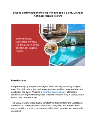 Elevated 2 & 3 BHK Homes Near Expressway – Regalia Towers