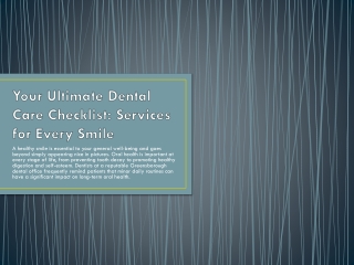Your Ultimate Dental Care Checklist