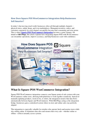 How Does Square POS WooCommerce Integration Help Businesses Sell Smarter