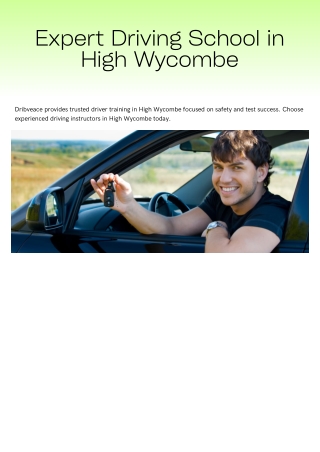 Expert Driving School in High Wycombe