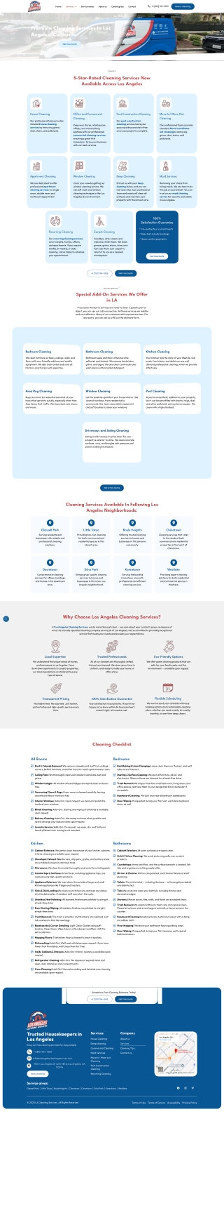 General services Page design for cleaning services
