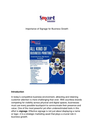 Importance of Signage for Business Growth