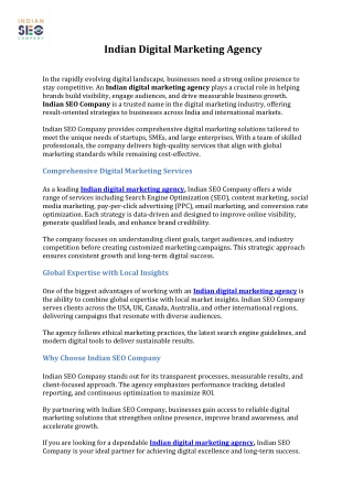 Indian Digital Marketing Agency