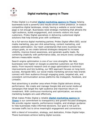 Digital marketing agency in Thane