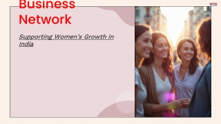 Business Network Supporting Women growth in India.