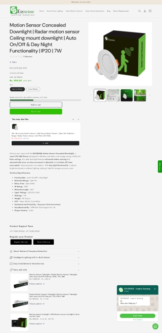 Motion Sensor Concealed Panel Lights for Modern Homes