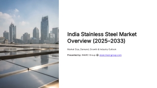India Stainless Steel Market Overvie: Size, Share & Growth Outlook 2026-2034