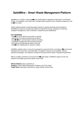 SafaiMitra_Smart_Waste_Management_Backlink