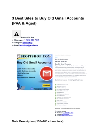 3 Best sites to Buy Old Gmail Accounts (PVA & Aged) (6)
