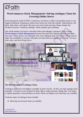 WooCommerce Stock Management Solving catalogue Chaos for Growing Online Stores