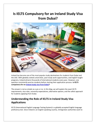 Is IELTS Compulsory for an Ireland Study Visa from Dubai