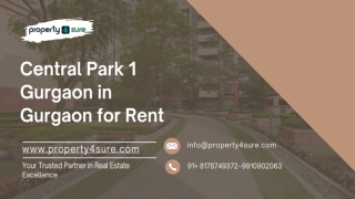 Luxury Apartments for Rent in Central Park 1, Gurgaon