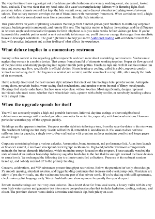 Deluxe Portable Bathroom Rentals for Premium Experiences