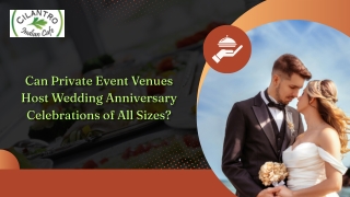 Can private event venues host wedding anniversary celebrations of all sizes?
